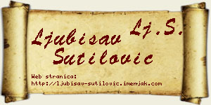 Ljubisav Šutilović vizit kartica